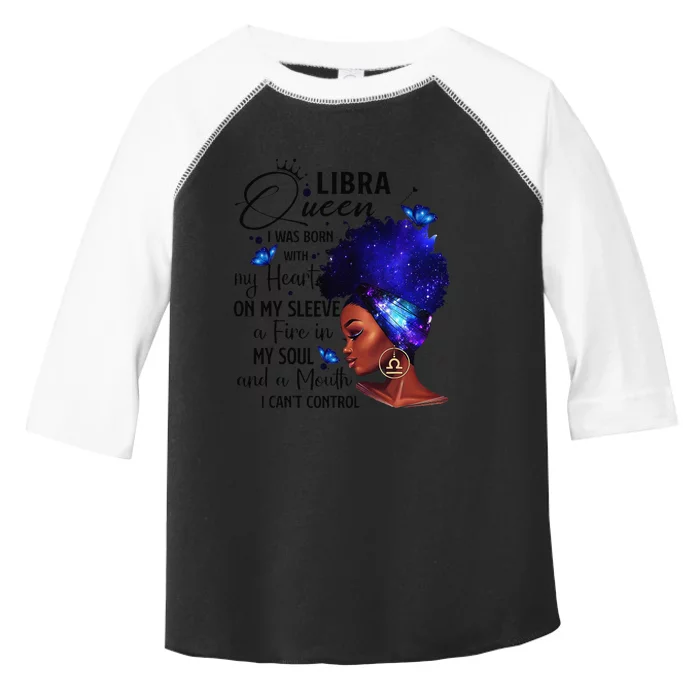 Libra Queen Afro Melanin Birthday Gift For Black Wo Toddler Fine Jersey T-Shirt