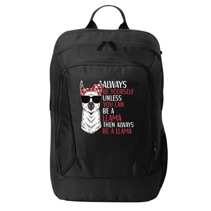 LLama Quote Apparel LLama Lovers Cute Alpacas City Backpack