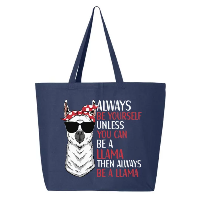 LLama Quote Apparel LLama Lovers Cute Alpacas 25L Jumbo Tote