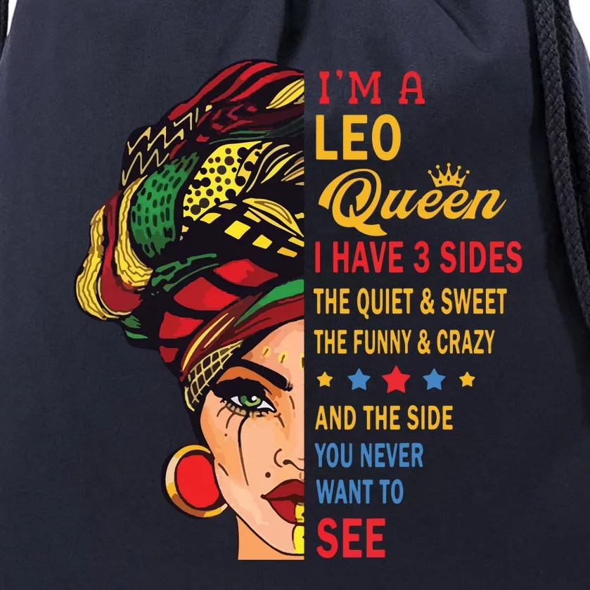 Leo Queens Are Born In July 23 August 22 Drawstring Bag