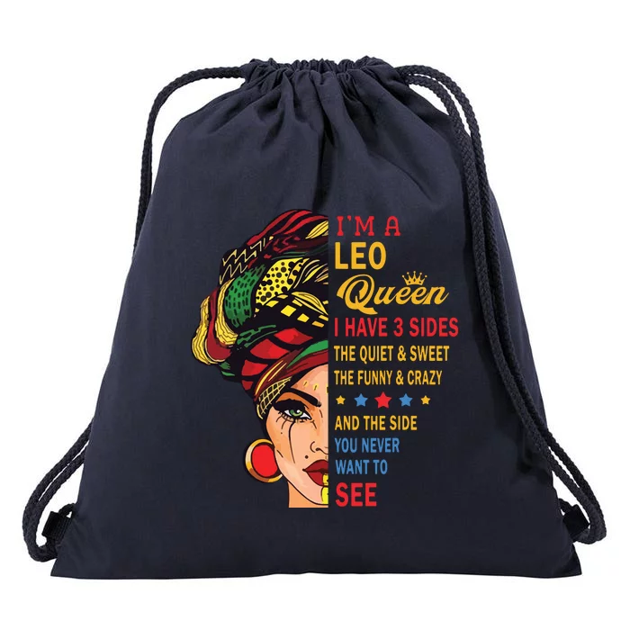 Leo Queens Are Born In July 23 August 22 Drawstring Bag