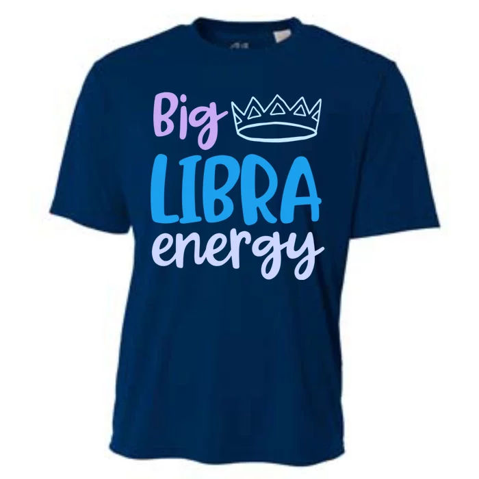 Libra Queen Big Libra Energy Season Women Birthday Crown Cooling Performance Crew T-Shirt