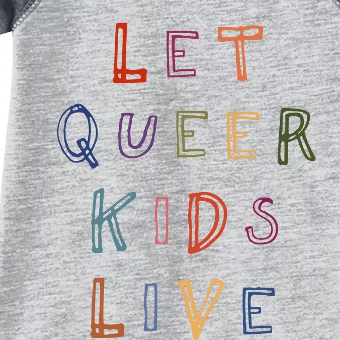 Let Queer K.I.D.S Live Protect Non Binary Infant Baby Jersey Bodysuit