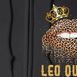 Leo Queen Leopard Lips Leo Full Zip Hoodie