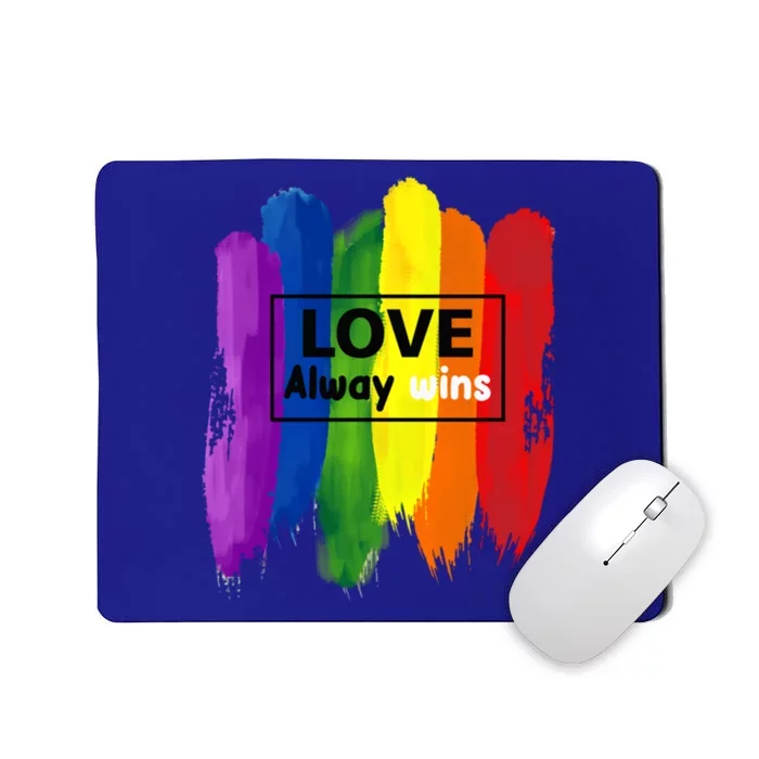 Lgbt Quote Love Always Wins Pride Month Gift Mousepad