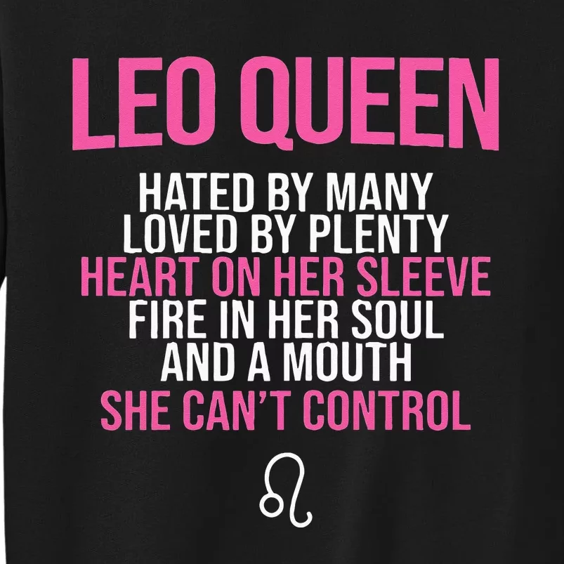 Leo Queen Mouth Can't Control August Leo Zodiac Sweatshirt