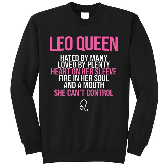 Leo Queen Mouth Can't Control August Leo Zodiac Sweatshirt