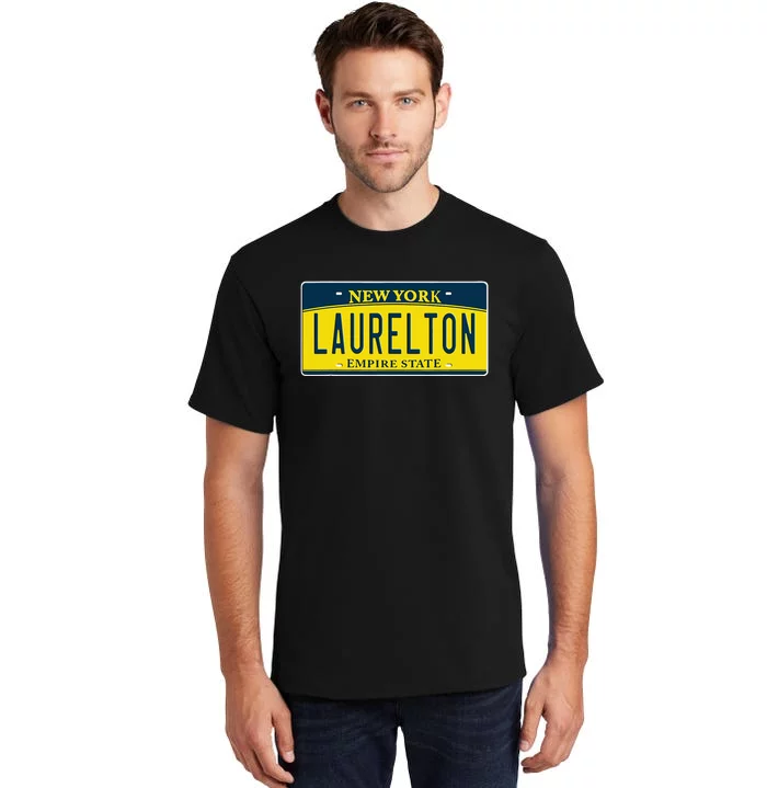 Laurelton Queens Ny New York Neighborhood License Plate Tall T-Shirt