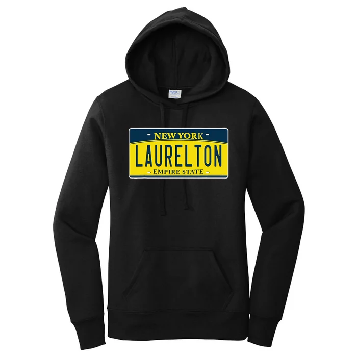 Laurelton Queens Ny New York Neighborhood License Plate Women's Pullover Hoodie