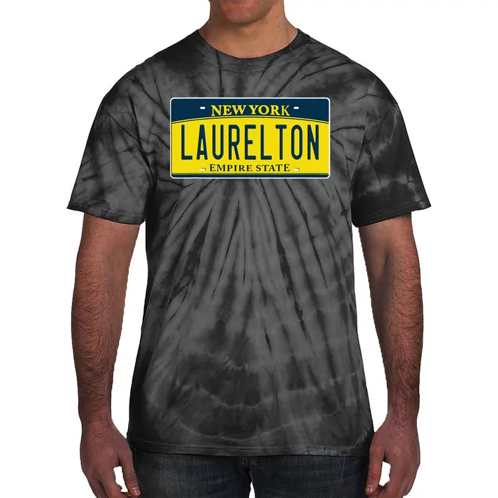 Laurelton Queens Ny New York Neighborhood License Plate Tie-Dye T-Shirt