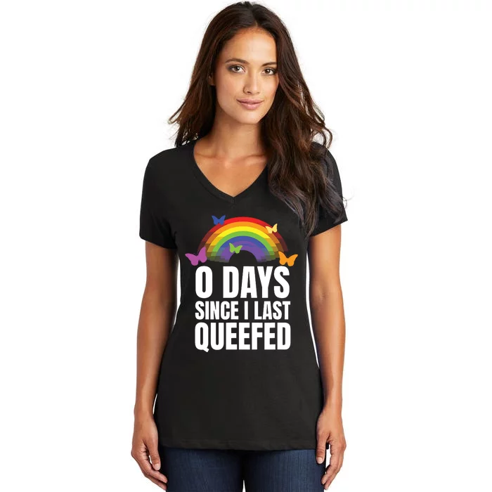 Love Queefing Queef Joke Funny Queefed Embarrassing Women's V-Neck T-Shirt