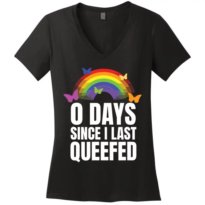 Love Queefing Queef Joke Funny Queefed Embarrassing Women's V-Neck T-Shirt