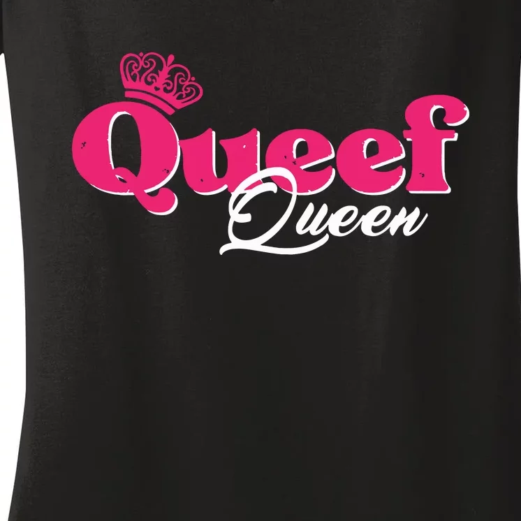 Love Queefing Queef Funny Queefed Embarrassing Adult Humor Women's V-Neck T-Shirt