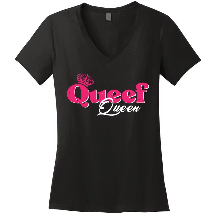 Love Queefing Queef Funny Queefed Embarrassing Adult Humor Women's V-Neck T-Shirt