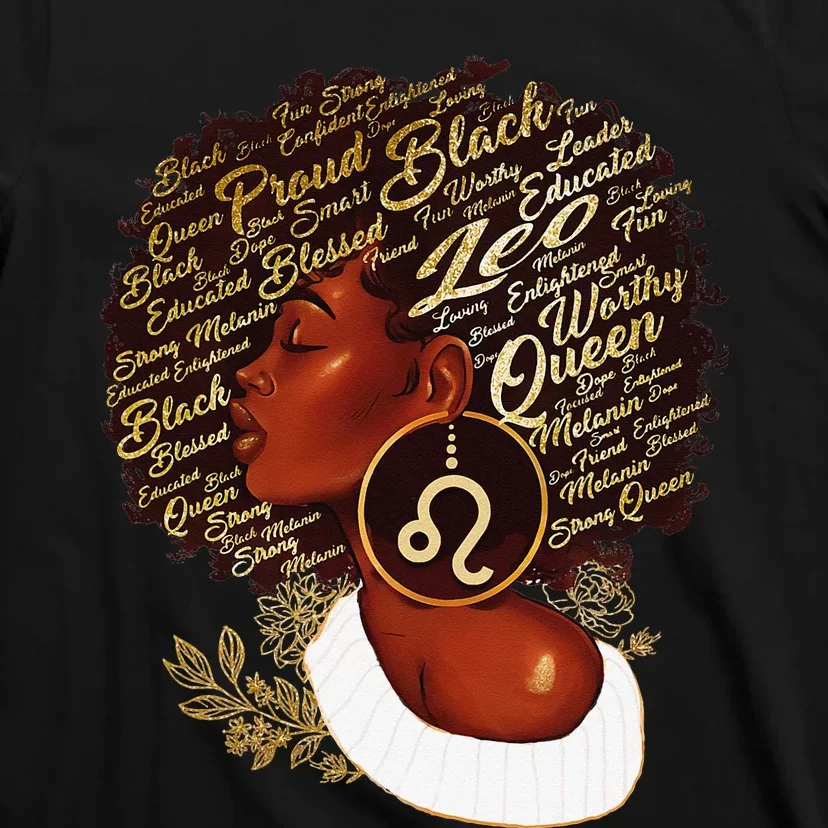 Leo Queen Sweet As Candy Birthday Gift For Black Wo T-Shirt