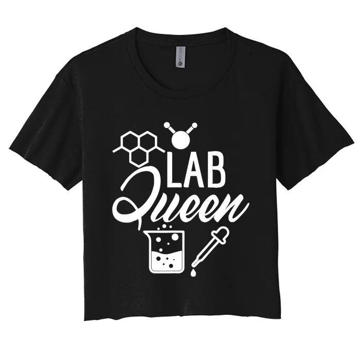 Lab Queen Shirt Laboratory Science Female Scientist Gift TShirt Women's Crop Top Tee