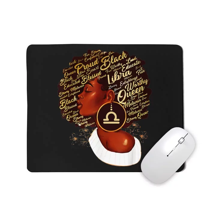 Libra Queen Sweet As Candy Birthday Gift For Black Wo Mousepad