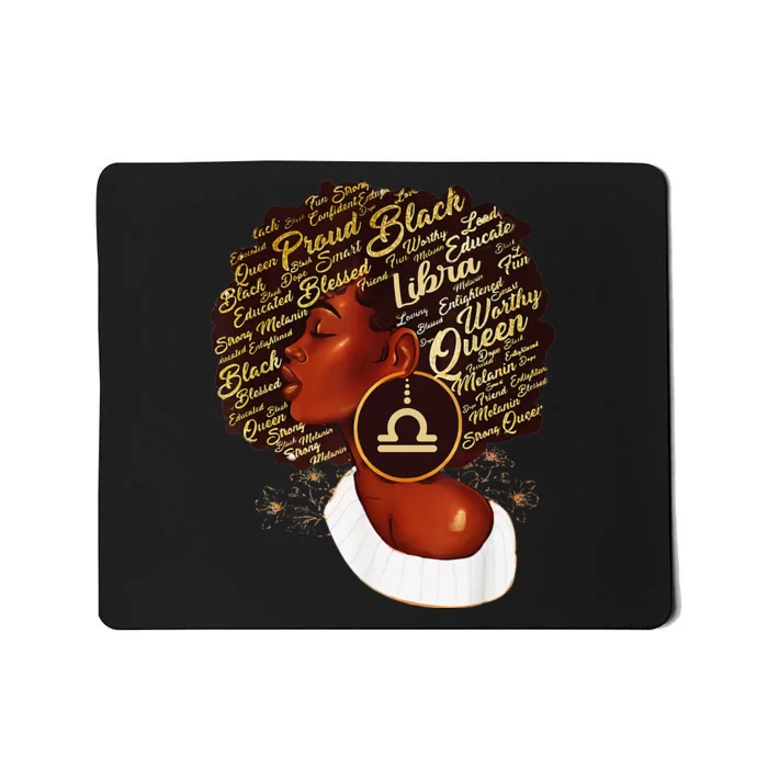 Libra Queen Sweet As Candy Birthday Gift For Black Wo Mousepad