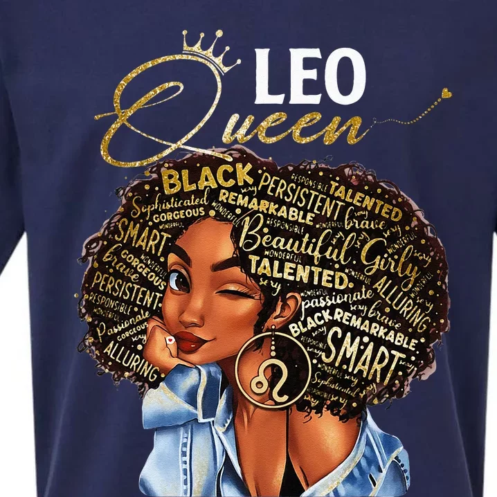 Leo Queen Sweet As Candy Birthday Gift For Black Women Sueded Cloud Jersey T-Shirt