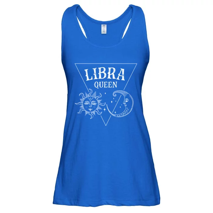 Libra Queen / Tarot Sun And Moon Libra Birthday Astrology Gift Ladies Essential Flowy Tank