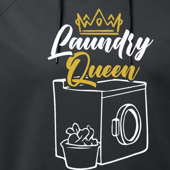 Laundry Queen Worker Job Profession Occupation Cleaning Performance Fleece Hoodie