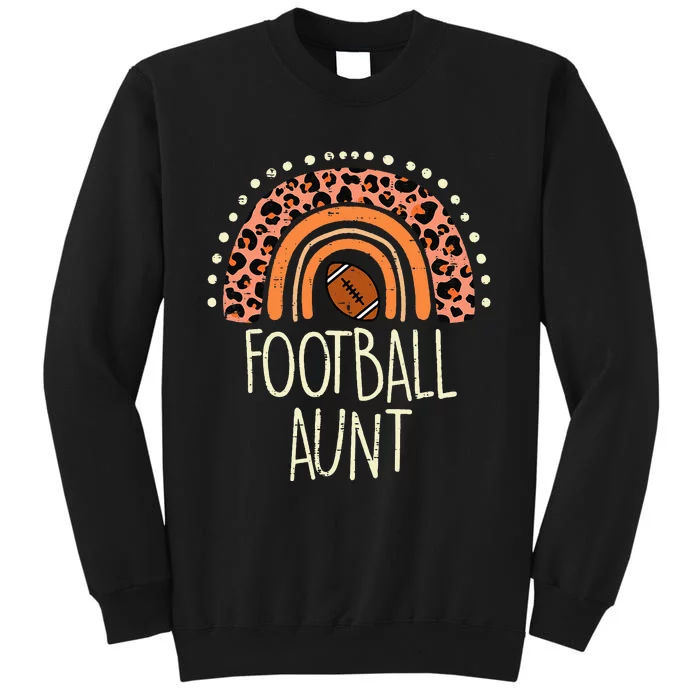 Leopard Rainbow American Football Aunt Family Aunty Auntie Tall Sweatshirt