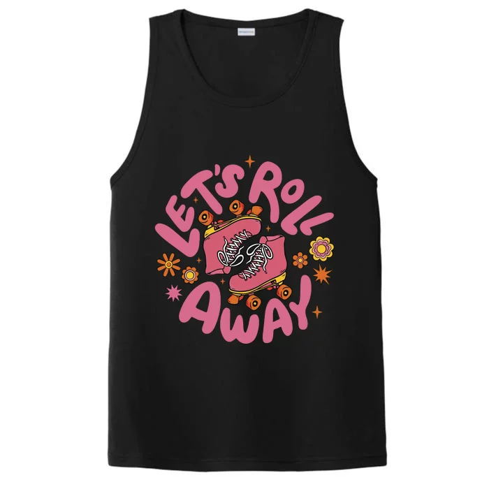 Let's Roll Away Skate Performance Tank