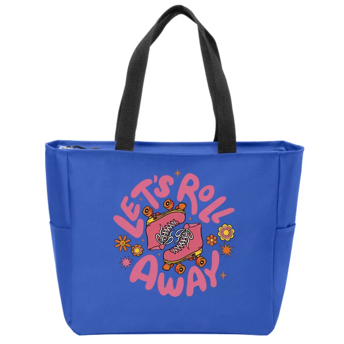 Let's Roll Away Skate Zip Tote Bag