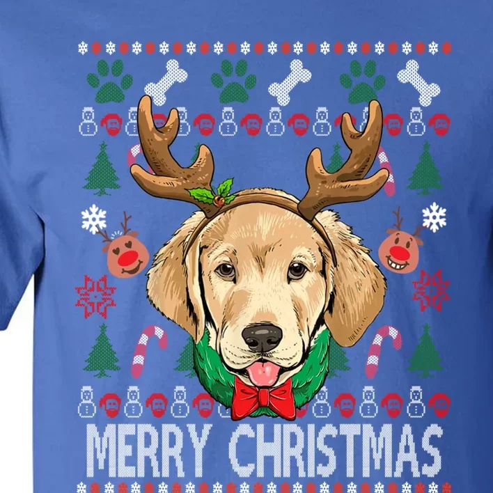 Labrador Retriever Antlers Christmas Xmas Gift For Girls Funny Gift Tall T-Shirt