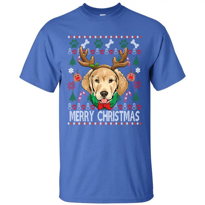 Labrador Retriever Antlers Christmas Xmas Gift For Girls Funny Gift Tall T-Shirt