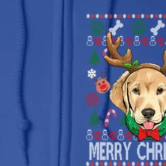 Labrador Retriever Antlers Christmas Xmas Gift For Girls Funny Gift Full Zip Hoodie