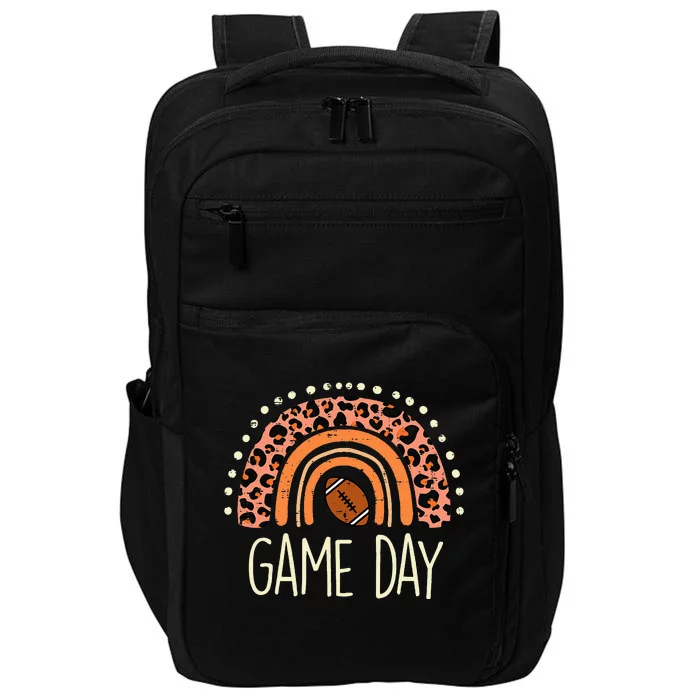 Leopard Rainbow American Football Game Day Sport Impact Tech Backpack