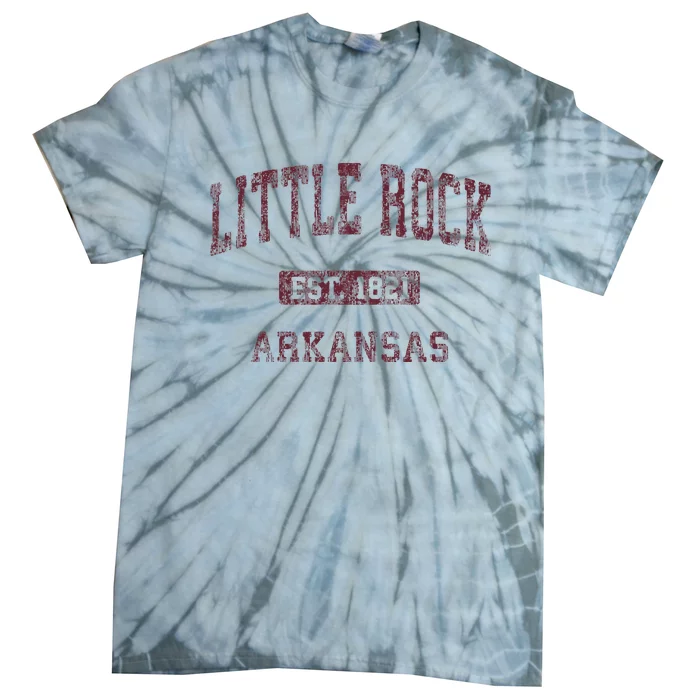 Little Rock Arkansas Ar Vintage Athletic Sports Design Tie-Dye T-Shirt