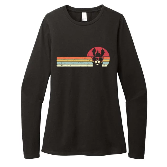 Llama Retro Alpaca Gift Womens CVC Long Sleeve Shirt