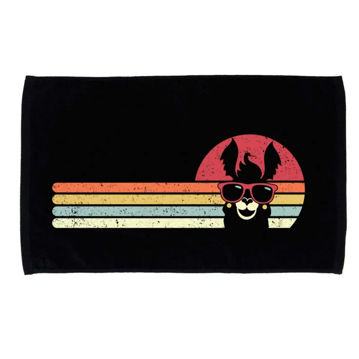 Llama Retro Alpaca Gift Microfiber Hand Towel