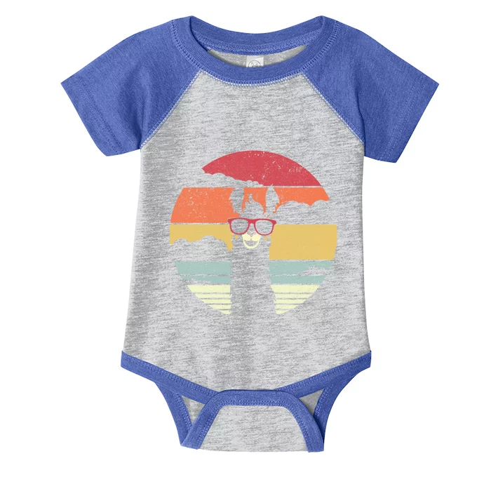 Llama Retro Alpaca Cool Gift Infant Baby Jersey Bodysuit