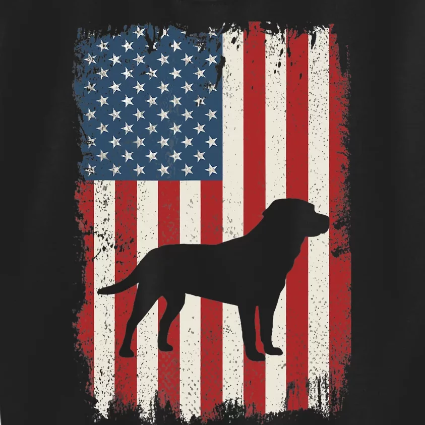 Labrador Retriever American Flag USA Dog Lovers Puppy US Kids Sweatshirt