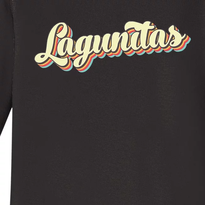 Lagunitas Retro Art Baseball Baby Long Sleeve Bodysuit