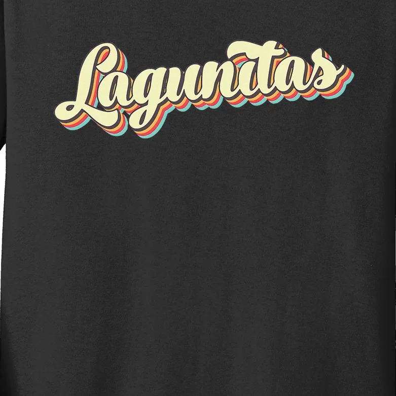 Lagunitas Retro Art Baseball Kids Long Sleeve Shirt