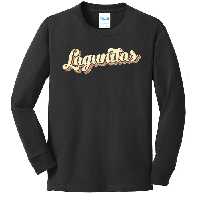 Lagunitas Retro Art Baseball Kids Long Sleeve Shirt