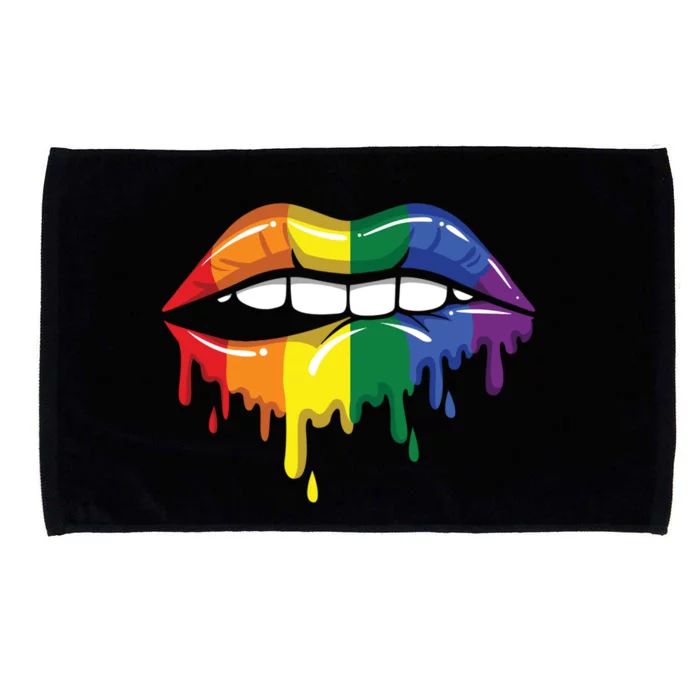 Lgbt Rainbow Biting Meaningful Gift Gay Pride Lesbian Bisexual Microfiber Hand Towel