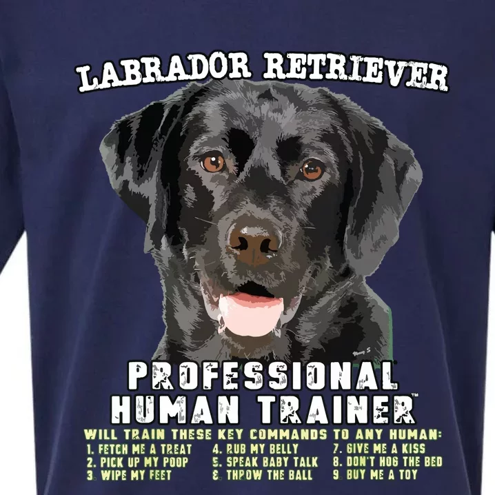 Labrador Retriever Black Lab Professional Human Trainer Sueded Cloud Jersey T-Shirt