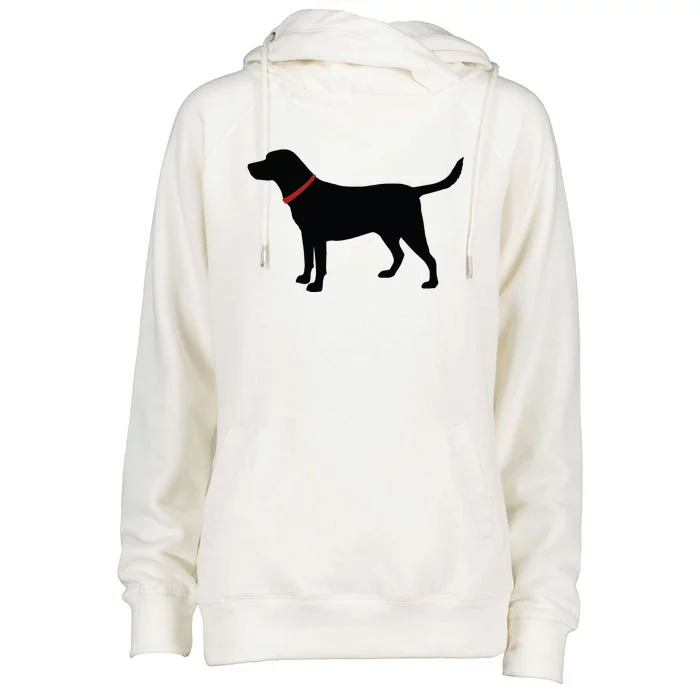 Labrador Retriever Black Womens Funnel Neck Pullover Hood