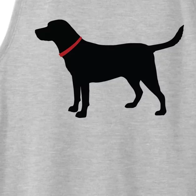 Labrador Retriever Black Ladies Tri-Blend Wicking Tank