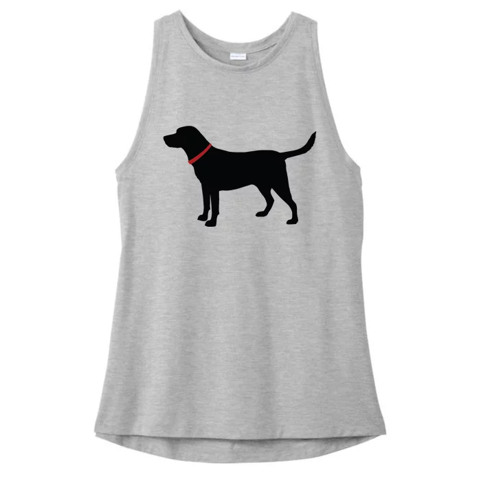 Labrador Retriever Black Ladies Tri-Blend Wicking Tank