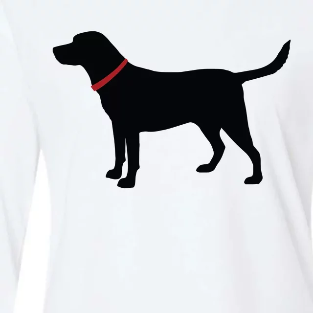 Labrador Retriever Black Womens Cotton Relaxed Long Sleeve T-Shirt