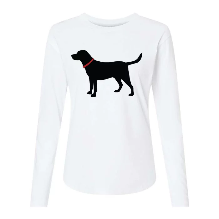 Labrador Retriever Black Womens Cotton Relaxed Long Sleeve T-Shirt