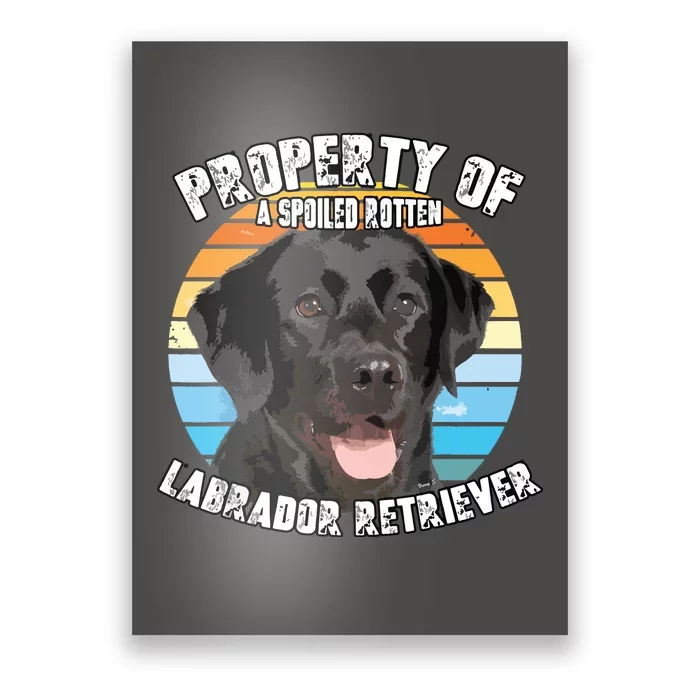 Labrador Retriever Black Owner Lover Retro Vintage Poster