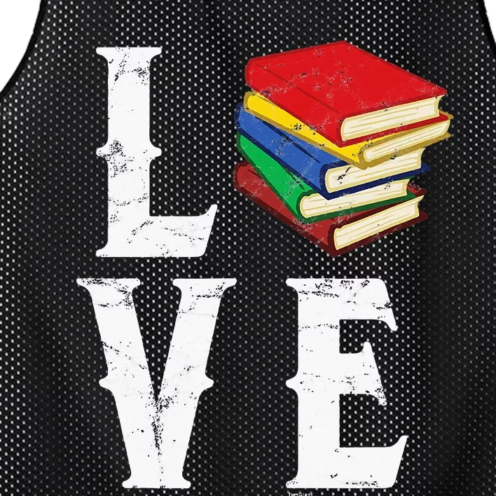 Love Reading Book Novel Lover Books Library Bookworm Reader Mesh Reversible Basketball Jersey Tank