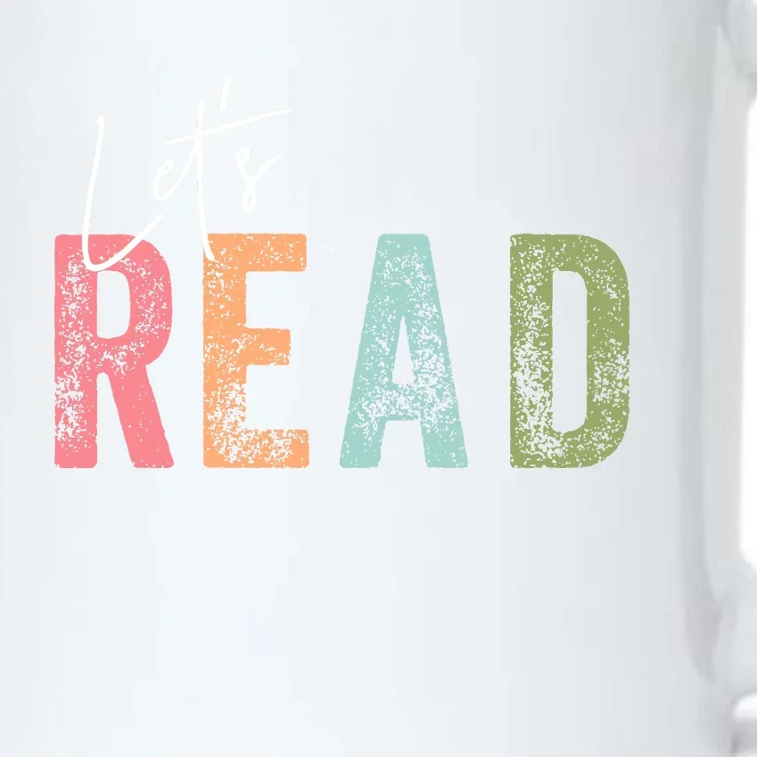 LetS Read Book Lover Librarian Teacher Black Color Changing Mug